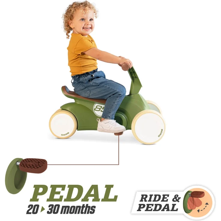 Berg 24.50.08.00 'BERG GO² RETRO GREEN "Ride & Pedal"' ab 10 Monaten, bis 20 kg belastbar, grün – Bild 4