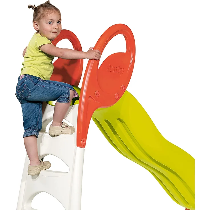 Smoby 'XL Doppel-Wellen-Rutsche', 237 x 142 x 112 cm, inkl. Anschluss für den Gartenschlauch, ab 3 Jahren, limette/rot – Bild 5