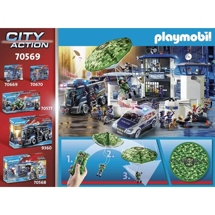 Playmobil City Action 70569 'Polizei-Hubschrauber: Fallschirm Verfolgung', 19 Teile, ab 4 Jahren – Bild 4
