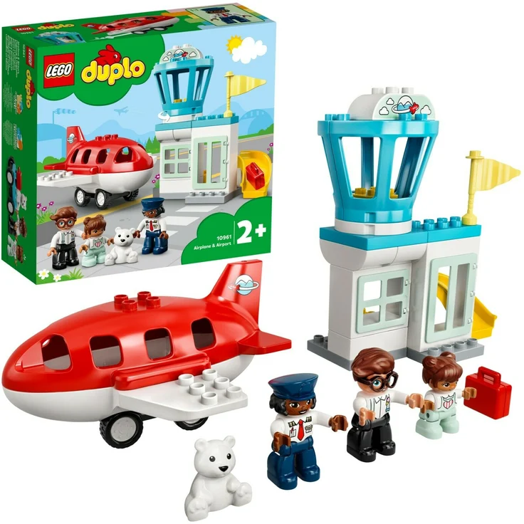 LEGO DUPLO 10961 'Flugzeug und Flughafen', 28 Teile, ab 2 Jahren – Bild 1