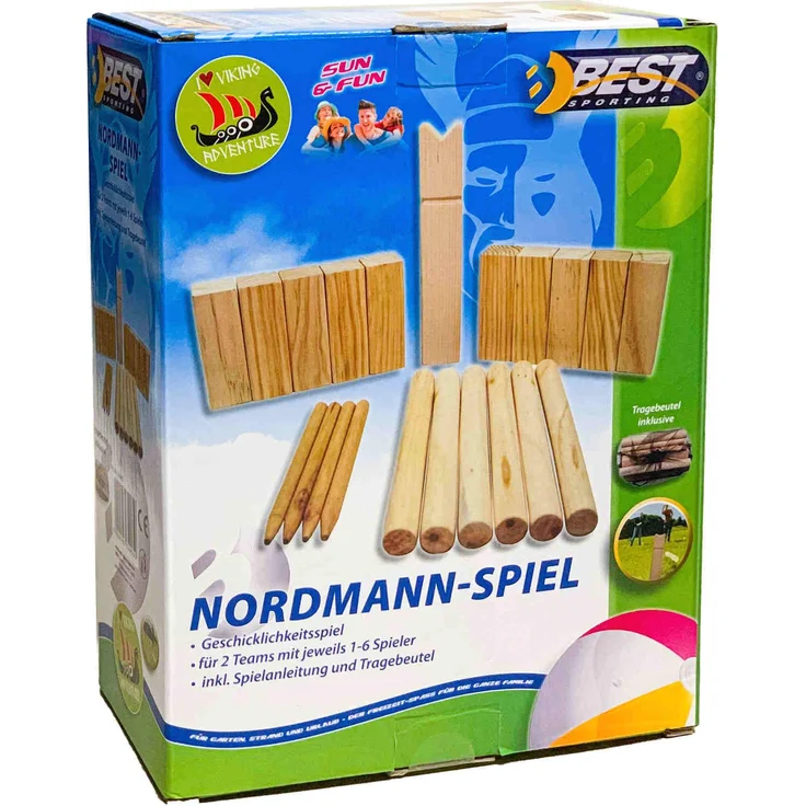 Best Sporting 'Wikingerschach' Kubb-Spiel aus Holz, ab 5 Jahren, inkl. Tragetasche – Bild 2