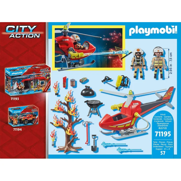 PLAYMOBIL City Action 71195 'Feuerwehr-Hubschrauber', 57 Teile, ab 4 Jahren – Bild 3