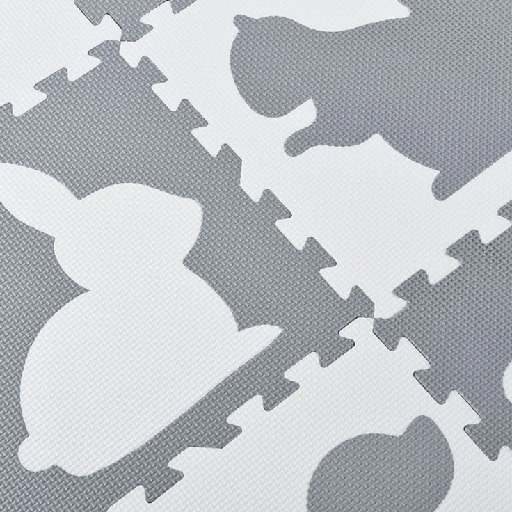 Juskys 'Timon' Puzzlematte, 36 Teile mit 16 Tieren in grau weiß, rutschfest & abwischbar – Bild 6