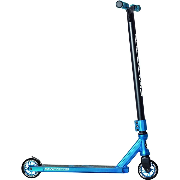 Six Degrees 536 'Stuntscooter 100 mm' Scooter, ab 10 Jahren, Lenkerhöhe 84 cm, verstärkter Wing-Lenker, 360°-Lenkung, max. belastbar bis 100 kg, blau – Bild 2