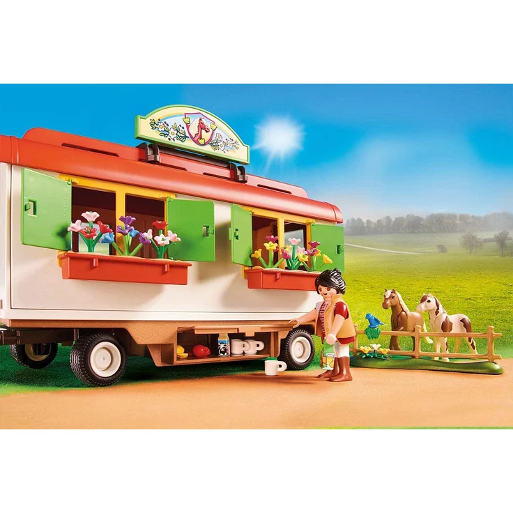 Playmobil Country 70510 'Ponycamp-Übernachtungswagen', 149 Teile, ab 4 Jahren – Bild 6