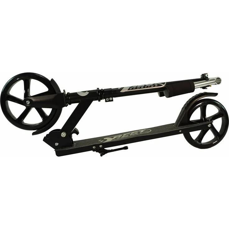 Best Sporting 30454 '200' Scooter, 3-fach höhenverstellbar bis 92 cm, klappbar, hochwertige Kugellager, max. belastbar bis 100 kg, schwarz/grau/silber – Bild 2