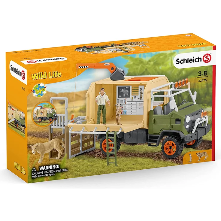 Schleich Wild Life 42475 'Großer Truck Tierrettung', ab 3 Jahren, 10 Teile - Preisvergleich – Bild 3