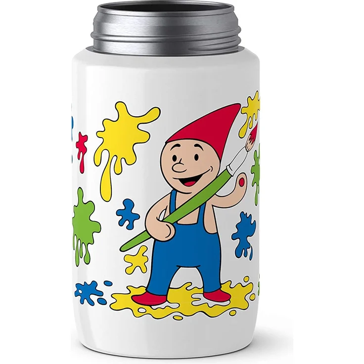 Emsa Light Steel 518361 Edelstahl Trinkflasche, 0,4 Liter, AutoClose Verschluss, Little Painter – Bild 3