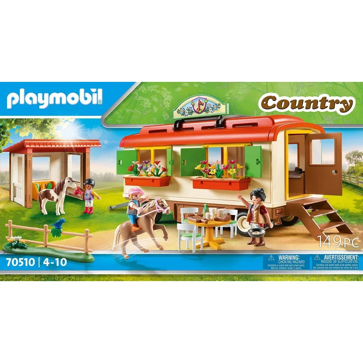 Playmobil Country 70510 'Ponycamp-Übernachtungswagen', 149 Teile, ab 4 Jahren – Bild 3