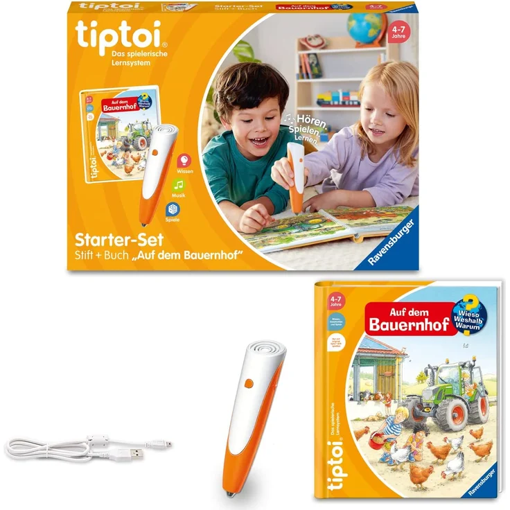 Ravensburger 00114 'tiptoi Starter-Set: Stift und Bauernhof-Buch', ab 4 Jahren, Lernsystem für Kinder – Bild 2
