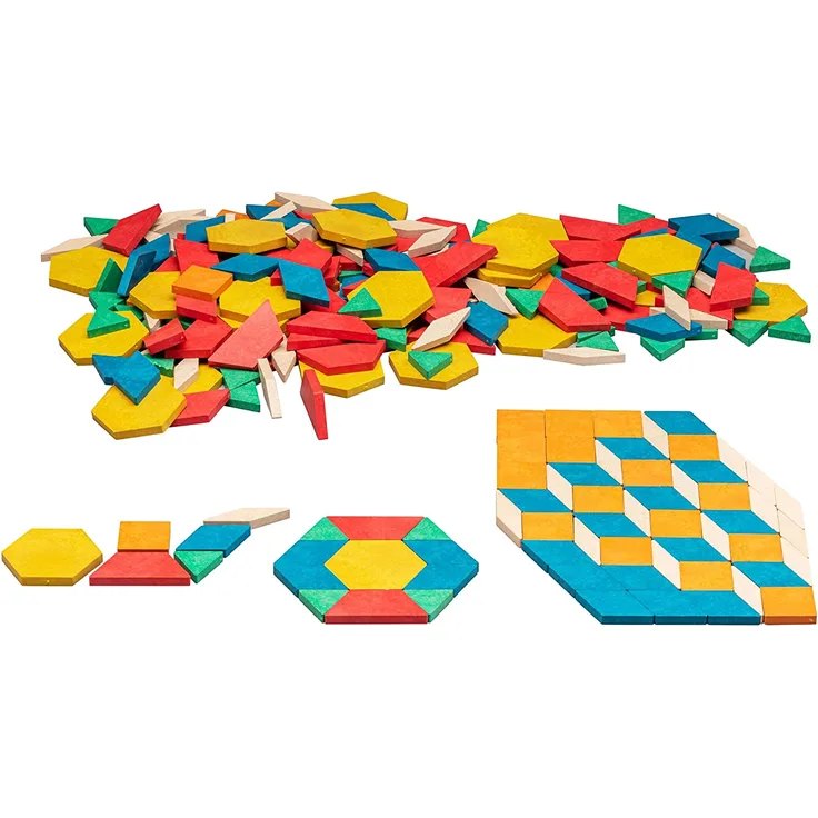 Pattern Blocks, 250 Teile aus RE-Wood®