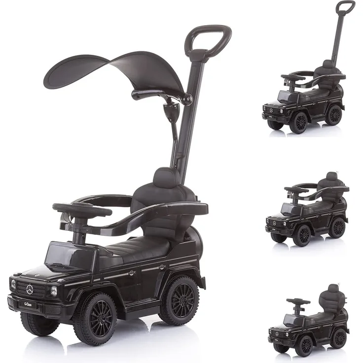 Chipolino Rutscher Mercedes Benz G350d 2 in 1 Schubstange Dach Musik, Trittstufe schwarz