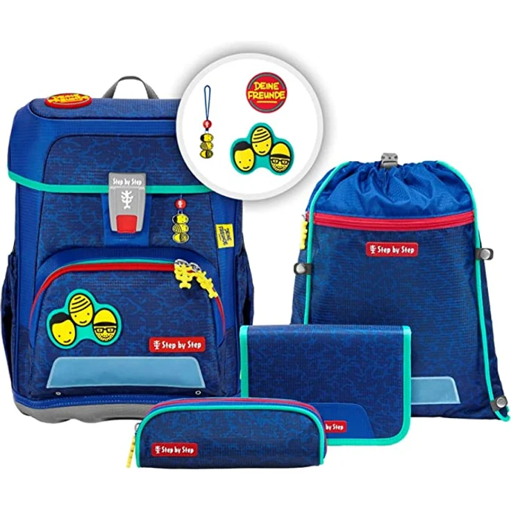 Step by Step Cloud 'Deine Freunde' Anfängerranzen Set 5tlg., 19 Liter, Blau – Bild 1