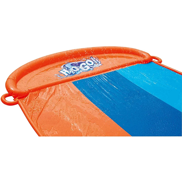 Bestway H2OGO! 'Triple' 3er-Wasserrutsche, 488 x 207 cm, integrierter Wassersprinkler, einfacher Anschluss an Gartenschlauch – Bild 4