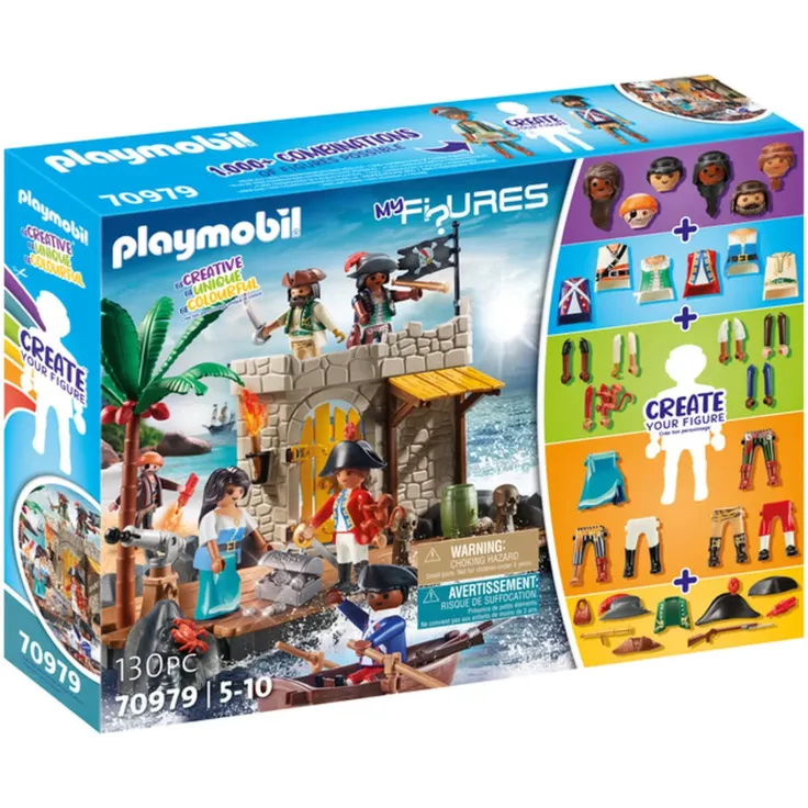 PLAYMOBIL Figures 70979 'My Figures: Island of the Pirates', 130 Teile, ab 5 Jahren