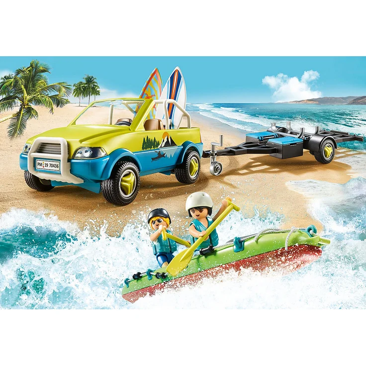 Playmobil Family Fun 70436 'Strandauto mit Kanuanhänger', 88 Teile, ab 4 Jahren – Bild 3