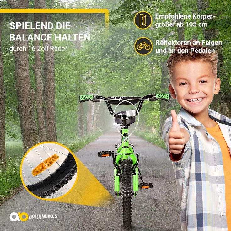 Actionbikes Kinderfahrrad Zombie 16 Zoll Kinderrad Stützräder Fahrrad Kinder – Bild 5