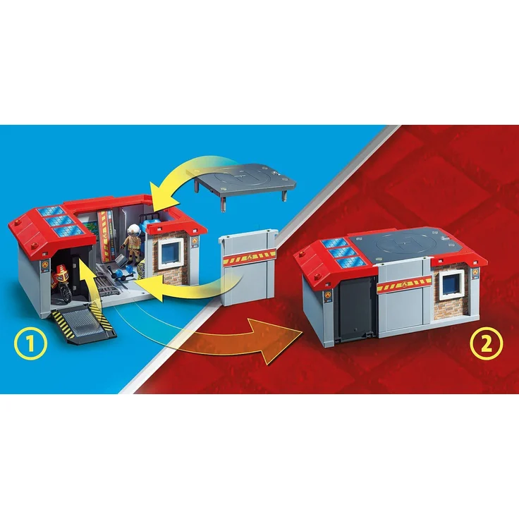 PLAYMOBIL City Action 71193 'Mitnehm-Feuerwehrstation', 61 Teile, ab 4 Jahren – Bild 5