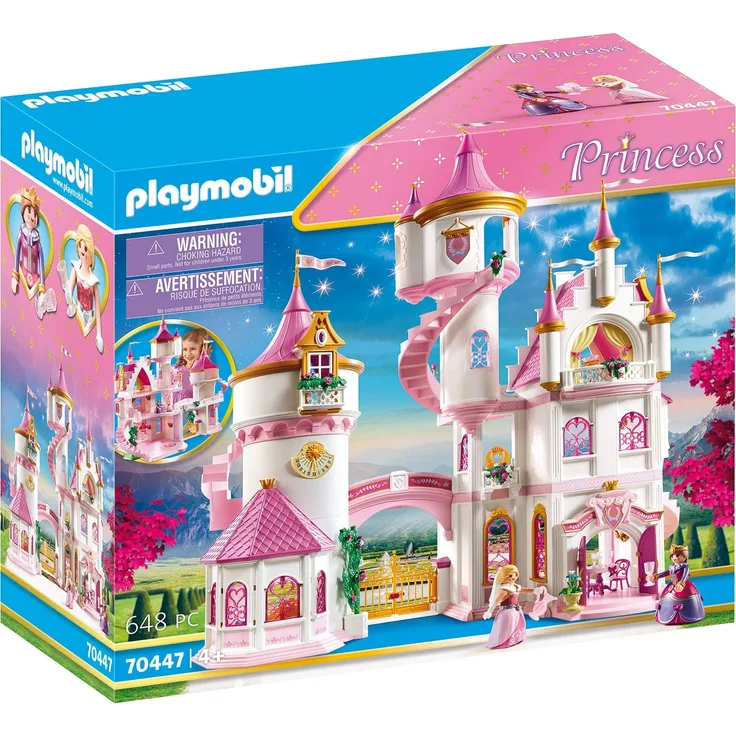 Playmobil Princess 70447 'Großes Prinzessinnenschloss' mit drehbarer Tanzplatte, 648 Teile, ab 4 Jahren