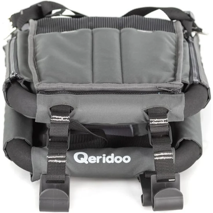 Qeridoo Babyhängematte für Fahrradanhänger Sportrex1, Sportrex2, Kidgoo1, Kidgoo2, Qupa 1, Qupa 2, Grau – Bild 6