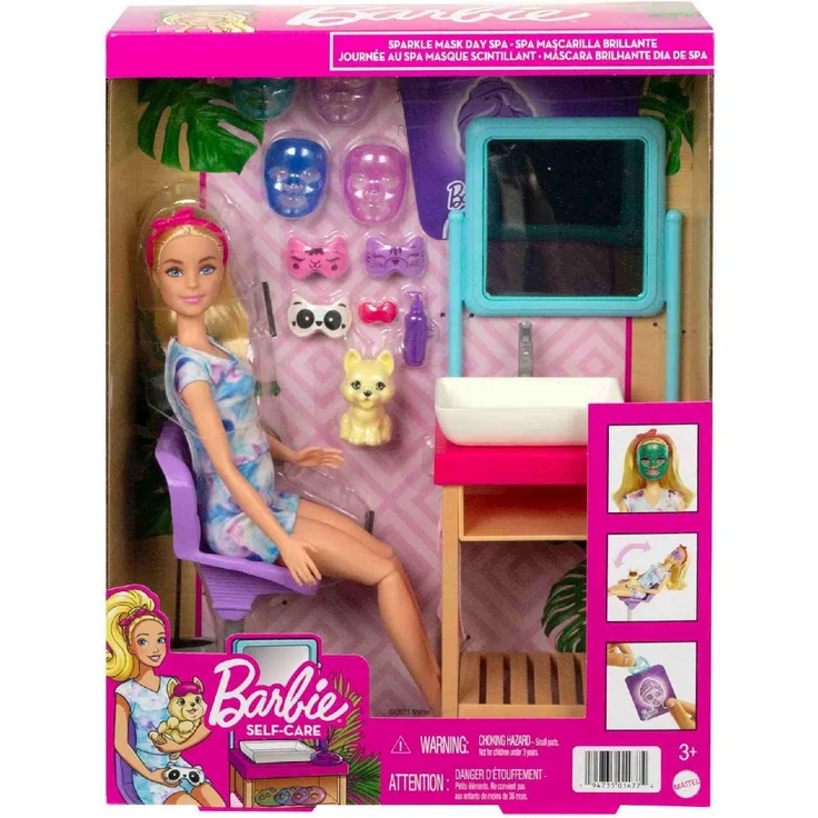 Mattel - Barbie Glitzer-Gesichtsmasken Wellnesstag – Bild 1