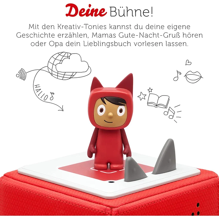 Tonies 'Kreativ-Tonie Rot (Hellbraun)', Hörfigur mit 90 Minuten Speicherkapazität für deine Musik, Geschichten, Hörbücher und eigene Audiodateien, ab 3 Jahren – Bild 2