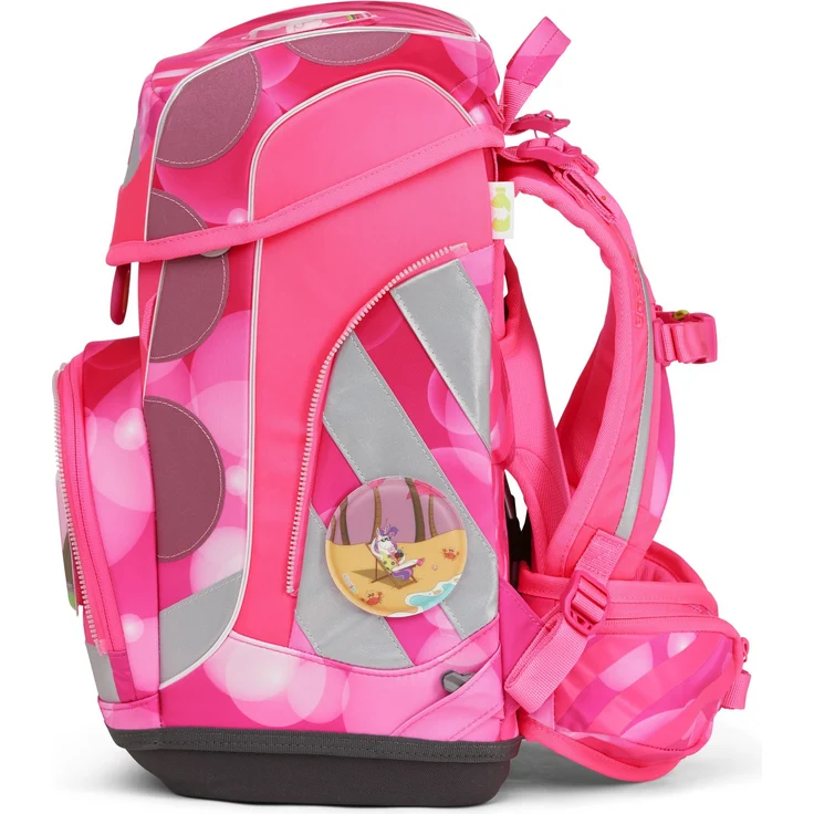 Ergobag Cubo 'KuntBärbuntes Einhorn' Schulranzen-Set, 19 Liter, 5-teiliges Set, pink – Bild 4