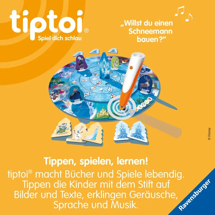Ravensburger tiptoi Spiel 00116 'Disney Die Eiskönigin - Völlig Unverfroren: Das verdrehte Wettlaufspiel ' Quizspiel, ab 4 Jahren, 1-4 Spieler, ca. 20 Minuten Spielzeit – Bild 5
