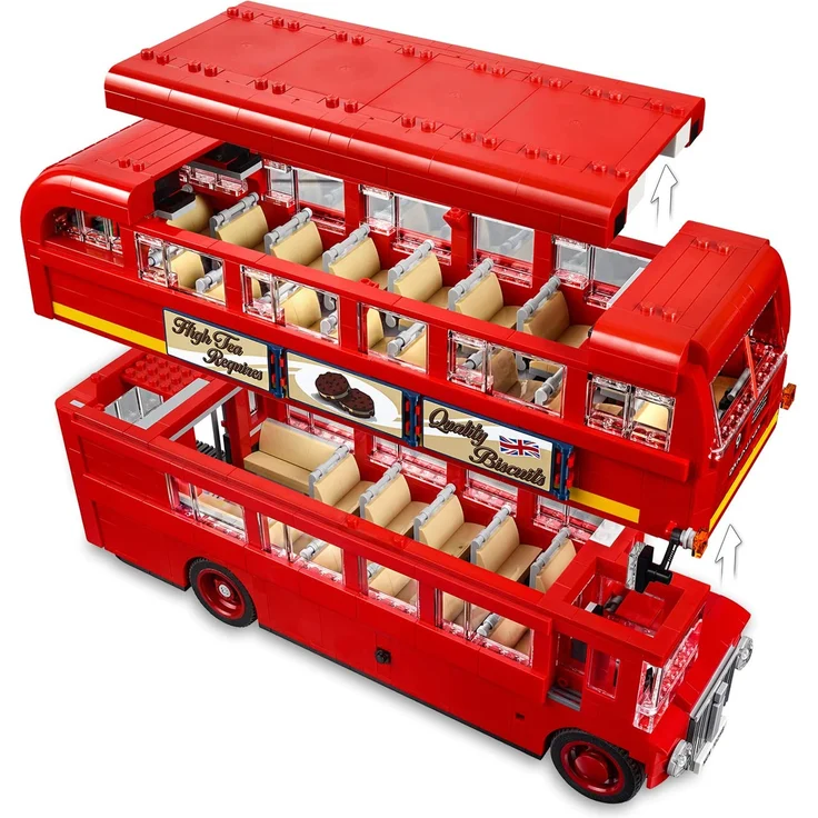 LEGO Creator Expert 10258 'Londoner Bus', 1686 Teile, ab 16 Jahren, Doppeldeckerbus mit authentischen Details – Bild 3