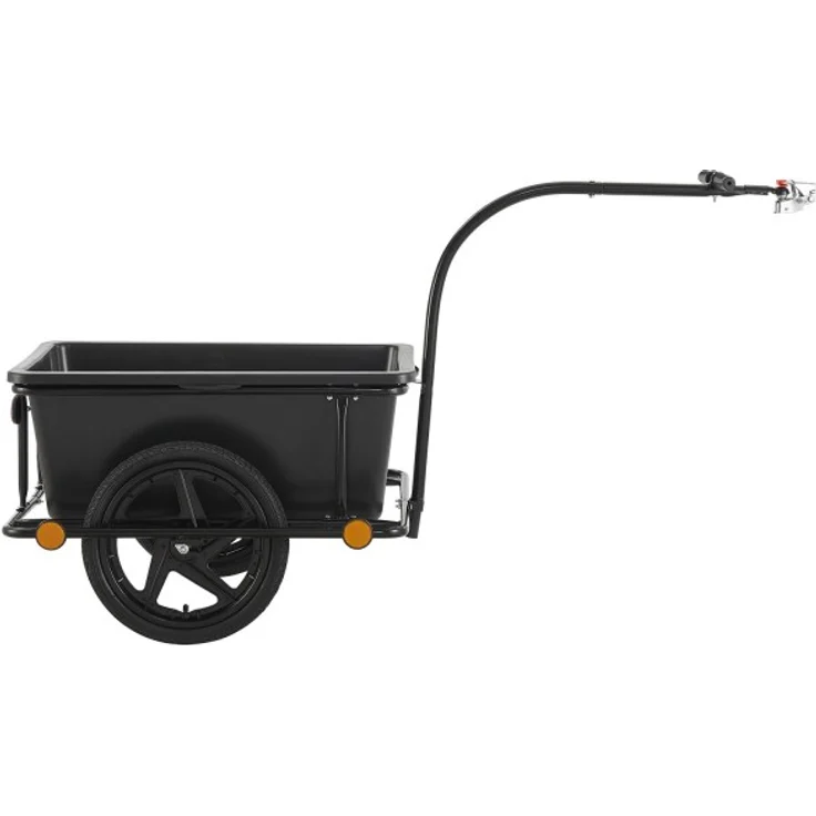 Juskys Fahrradanhänger für Fahrrad 40 kg Zuladung Schwarz, 90 l, Luftbereifung – Bild 19