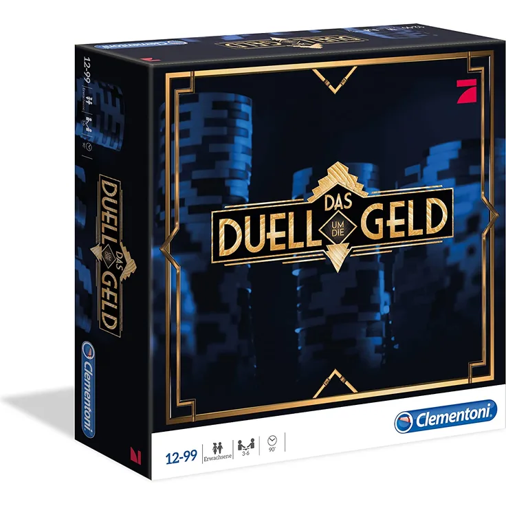 Clementoni 'Das Duell um die Geld' Kartenspiel, ab 12 Jahren, 3 - 6 Spieler, 90 min Spielzeit, nach der gleichnamigen Fernsehsendung