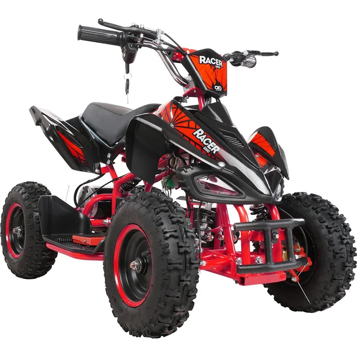 Elektro Quad Miniquad Kinder Racer 1000 Watt Pocket Kinderquad Pocketbike ATV (Schwarz Rot) – Bild 3