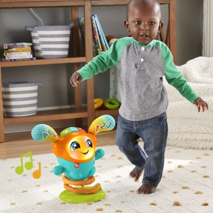 Fisher-Price HJP94 'DJ Hüpfi', ab 9 Monate, Lernspielzeug mit Musik für Babys, deutsche Ausgabe – Bild 4