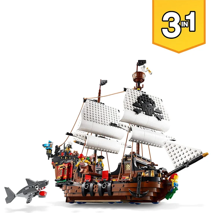 LEGO Creator 3-in1 31109 'Piratenschiff', 1264 Teile, ab 9 Jahren, drei Modelle in einem Set – Bild 2