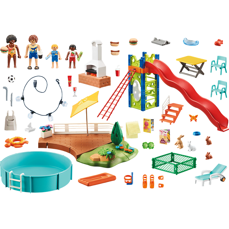Playmobil City Life 70987 'Poolparty mit Rutsche', 159 Teile, ab 4 Jahren – Bild 5