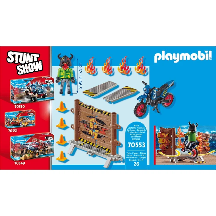 Playmobil Stuntshow 70553 'Stuntshow Motorrad mit Feuerwand', 26 Teile, ab 4 Jahren - Preisvergleich – Bild 5
