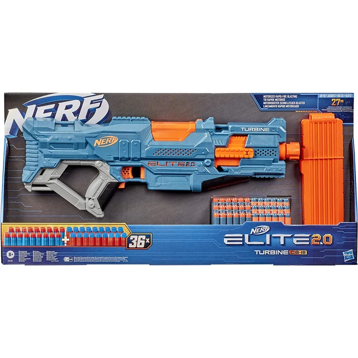 Nerf 'Elite 2.0 Turbine CS 18' Blaster, ab 8 Jahren, Reichweite 27 m, individuell erweiterbar, motorisiert – Bild 2