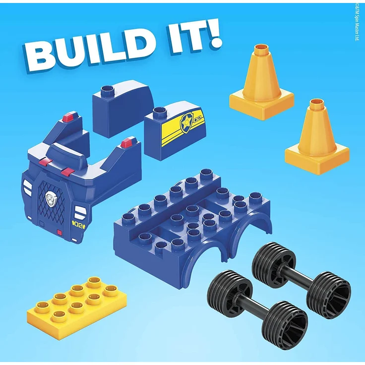 Mega Bloks Paw Patrol 'Chase´s Polizei Fahrzeug' Klemmbausteine, ab 3 Jahren, 10 Teile – Bild 4