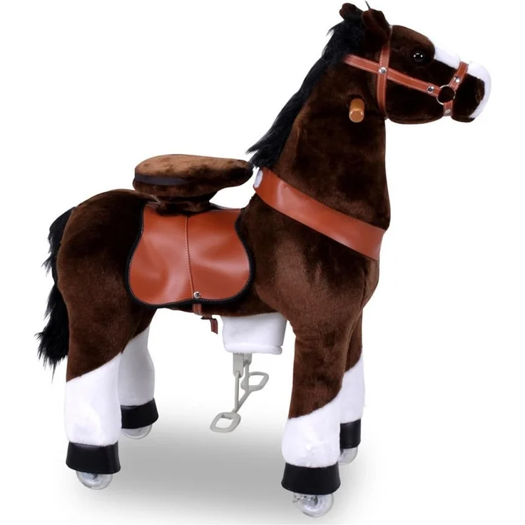 Ponycycle Mister Ed" Pferd Braun small Schaukelpferd auf Rollen mit Sound (U-Serie Modell 2022)" – Bild 3