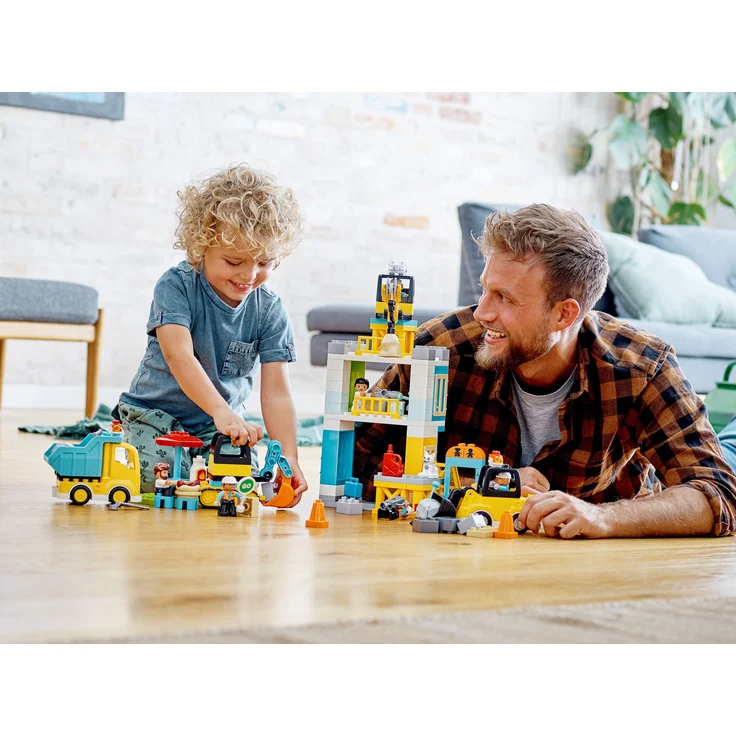 LEGO DUPLO 10933 'Große Baustelle mit Licht und Ton', 123 Teile, ab 2 Jahren – Bild 8