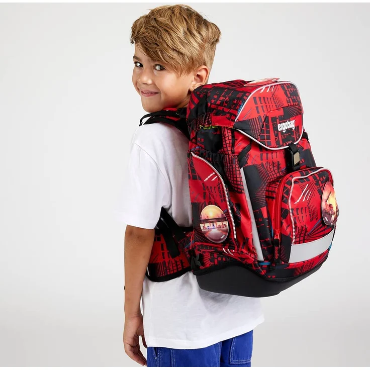 Ergobag Pack 'AlarmBärreitschaft' Schulranzen-Set, 20 Liter, 6-teiliges Set, 2023, rot/schwarz – Bild 5
