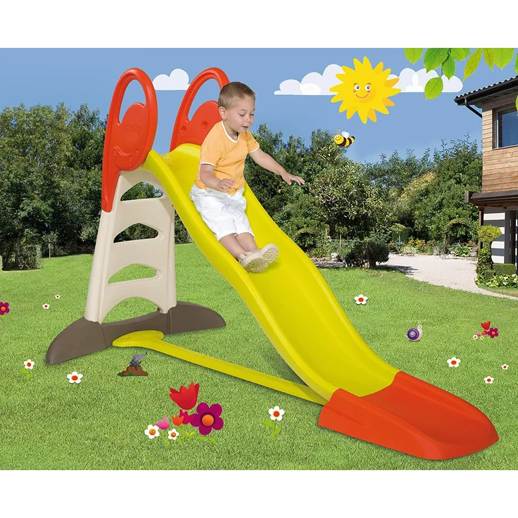 Smoby 'XL Doppel-Wellen-Rutsche', 237 x 142 x 112 cm, inkl. Anschluss für den Gartenschlauch, ab 3 Jahren, limette/rot – Bild 6