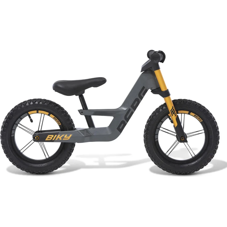 BERG 'Biky Cross' Laufrad, ab 2.5 Jahren, 12 Zoll Reifen, mit Lenkradpolster, verstellbarer Sattel, doppelte Vorderradgabel, grau – Bild 2