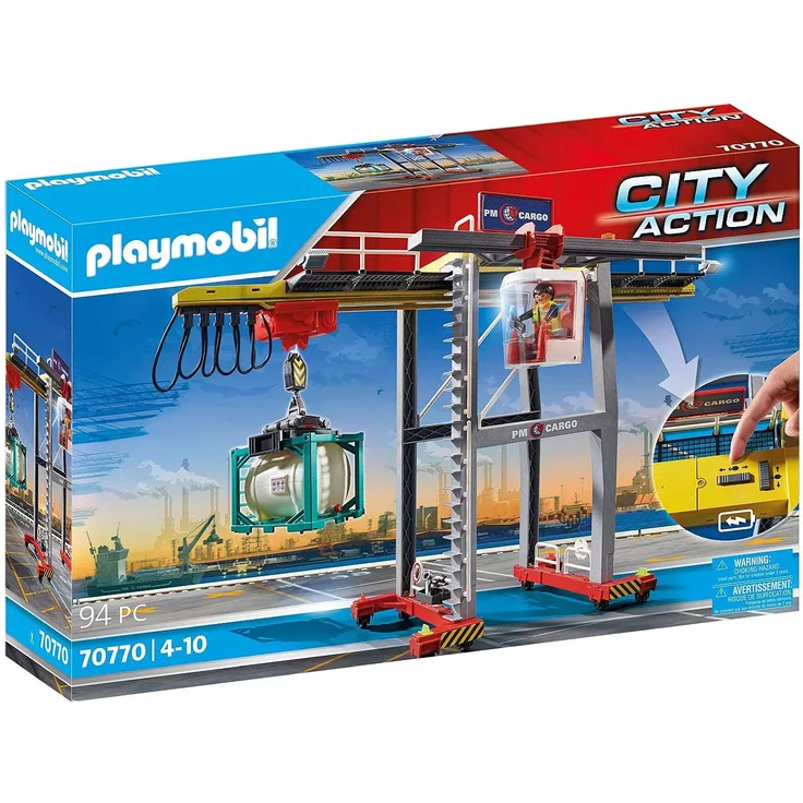 Playmobil City Action 70770 'Portalkran mit Containern', 97 Teile, ab 4 Jahren
