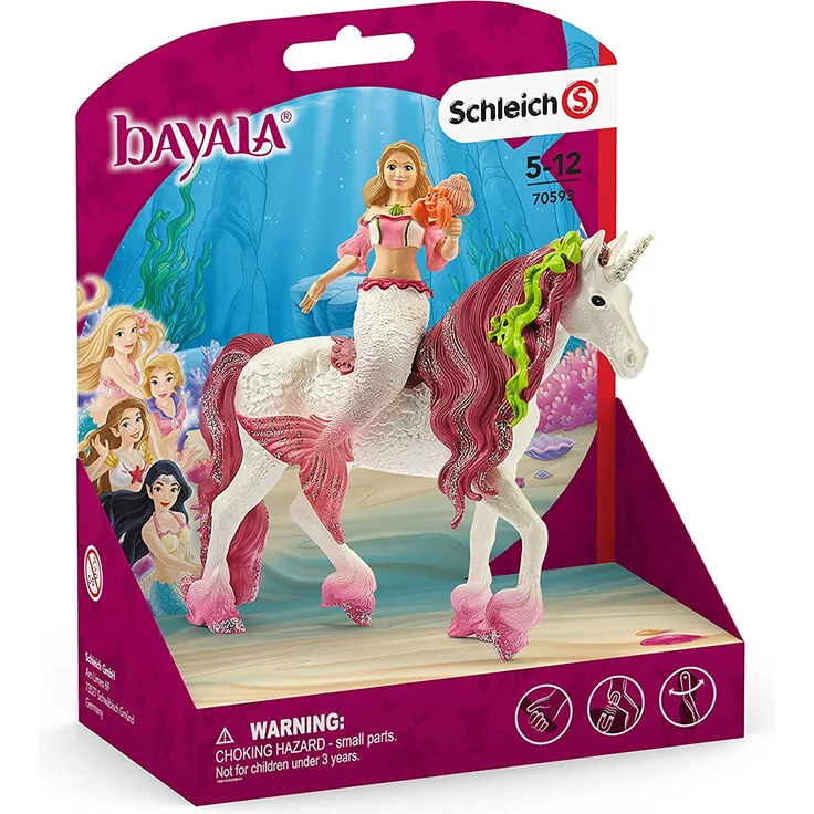 Schleich bayala 70593 'Meerjungfrau-Feya auf Unterwassereinhorn', ab 5 Jahren, 3 Teile