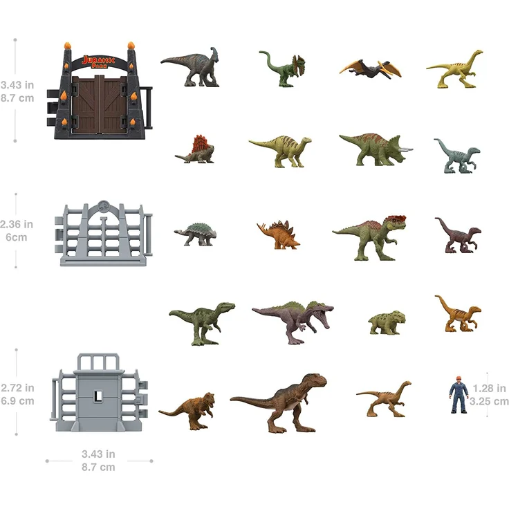 Mattel 'Jurassic World Adventskalender', ab 3 Jahren, mehr als 30 Spielzeugteile, 2022 – Bild 2