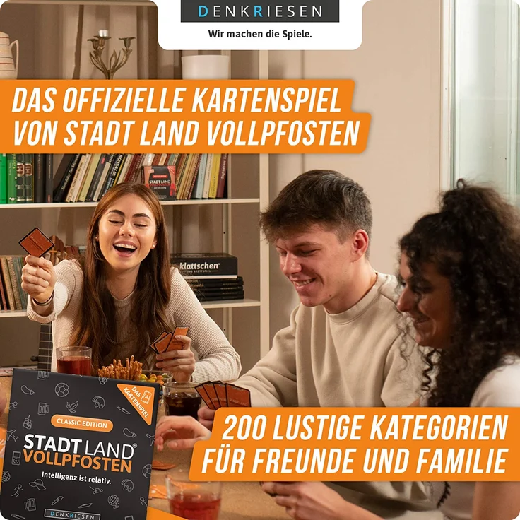 DENKRIESEN 'STADT LAND VOLLPFOSTEN – Das Kartenspiel – Classic Edition', ab 12 Jahren, 3 - 6 Spieler, 30 min Spielzeit – Bild 4
