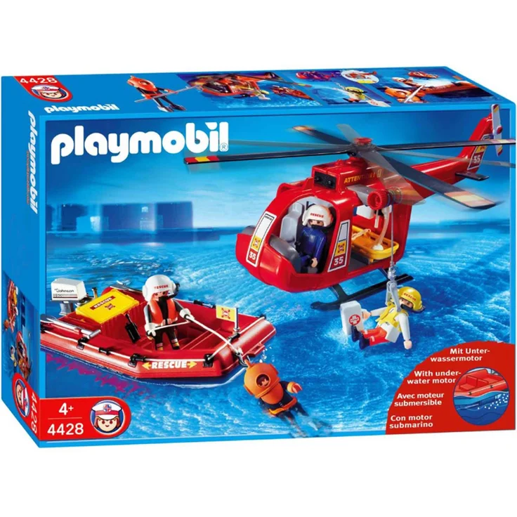 Playmobil City Action 4428 'SOS-Helikopter mit Rettungsboot', ab 4 Jahren – Bild 1