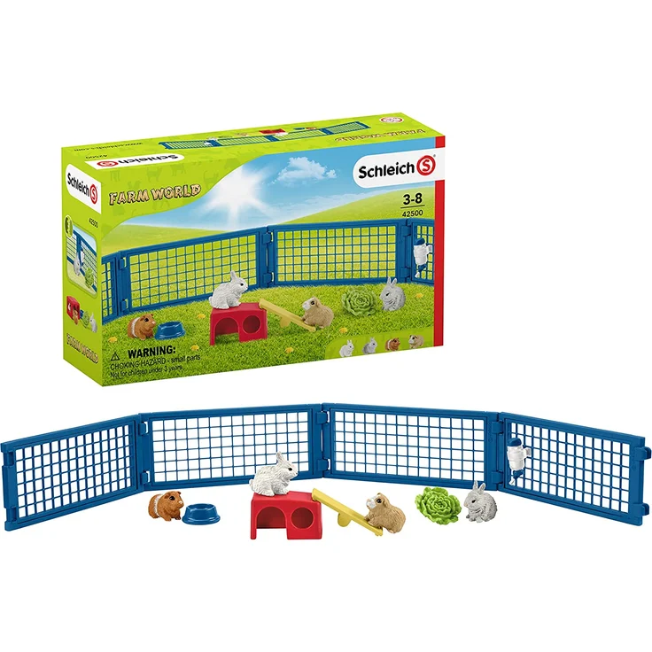 Schleich Farm World 42500 'Zuhause für Kaninchen und Meerschweinchen', ab 3 Jahren, 14 Teile – Bild 1