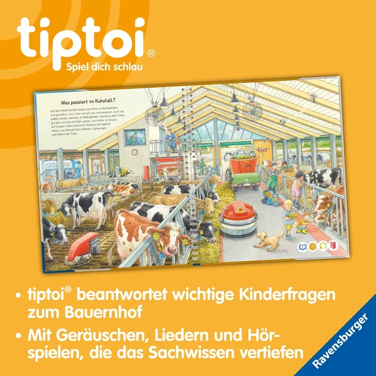 Ravensburger 00114 'tiptoi Starter-Set: Stift und Bauernhof-Buch', ab 4 Jahren, Lernsystem für Kinder – Bild 4